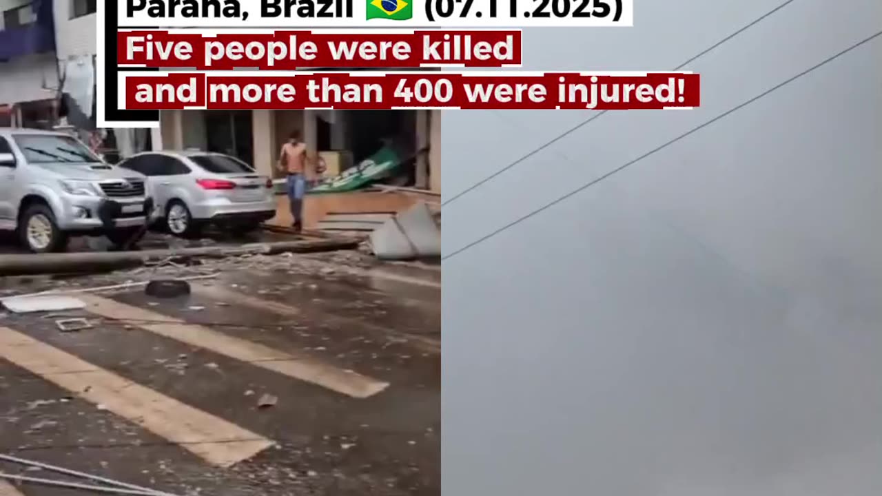 Devastating damage after a monster tornado struck Rio Bonito do Iguaçu, Paraná, Brazil🇧🇷07.11.2025