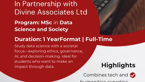 Empower Your Future with Data at Tilburg University – Apply Through Divine Associates Ltd