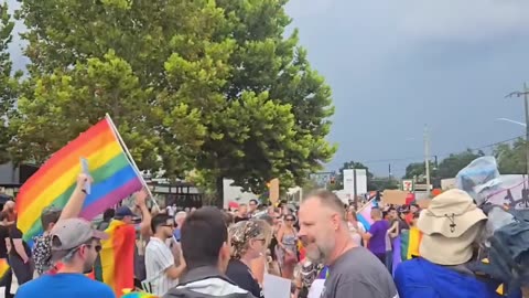 Orlando recolors the Pulse Memorial Sidewalk Rainbow