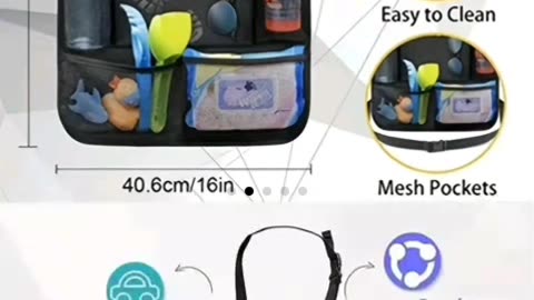 Car Seat Back Storage Bag— Ultimate Organizer for Road Trips, Errands & Everyday Clutter-Free Travel