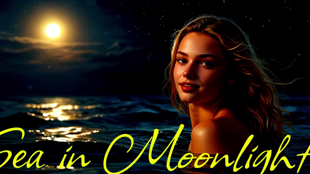 Electronic Music. Song Sea in the Moonlight..