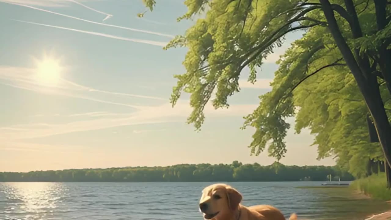 The Dog and the Turtle – A Lakeside Rescue & Lesson in Friendship #dogcoach #pets #slowmo #cute