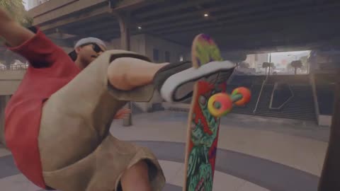 skate. Stall in the statue