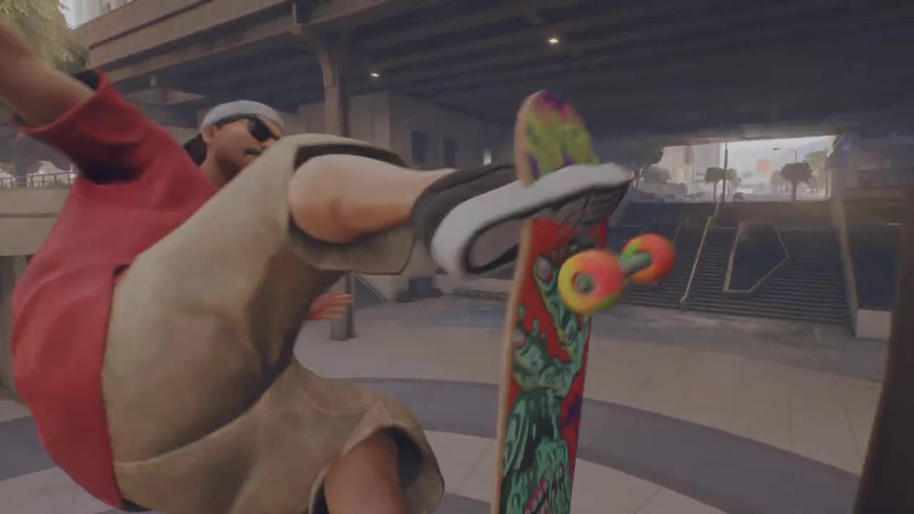 skate. Stall in the statue