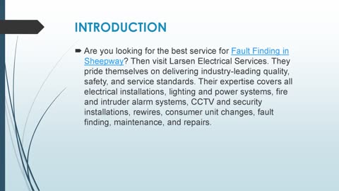Best Fault Finding in Sheepway