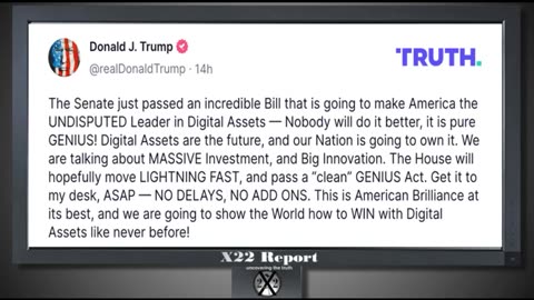 X-22 Financial Report - Genius Act, The Shift Away From The Federal Reserve Note...6-19-25