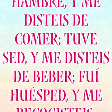 "El Amor de Dios Reflejado en la Hospitalidad y la Generosidad" metao 25:35#shorts #youtubeshorts