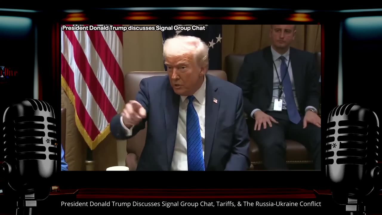 President Donald Trump Discusses Signal Group Chat, Tariffs, & The Russia-Ukraine Conflict