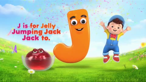 J is for Jelly & Jumping Jack 🤸‍♂️🍇 | Fun Alphabet Rhyme for Kids | Toddler Creative Hub