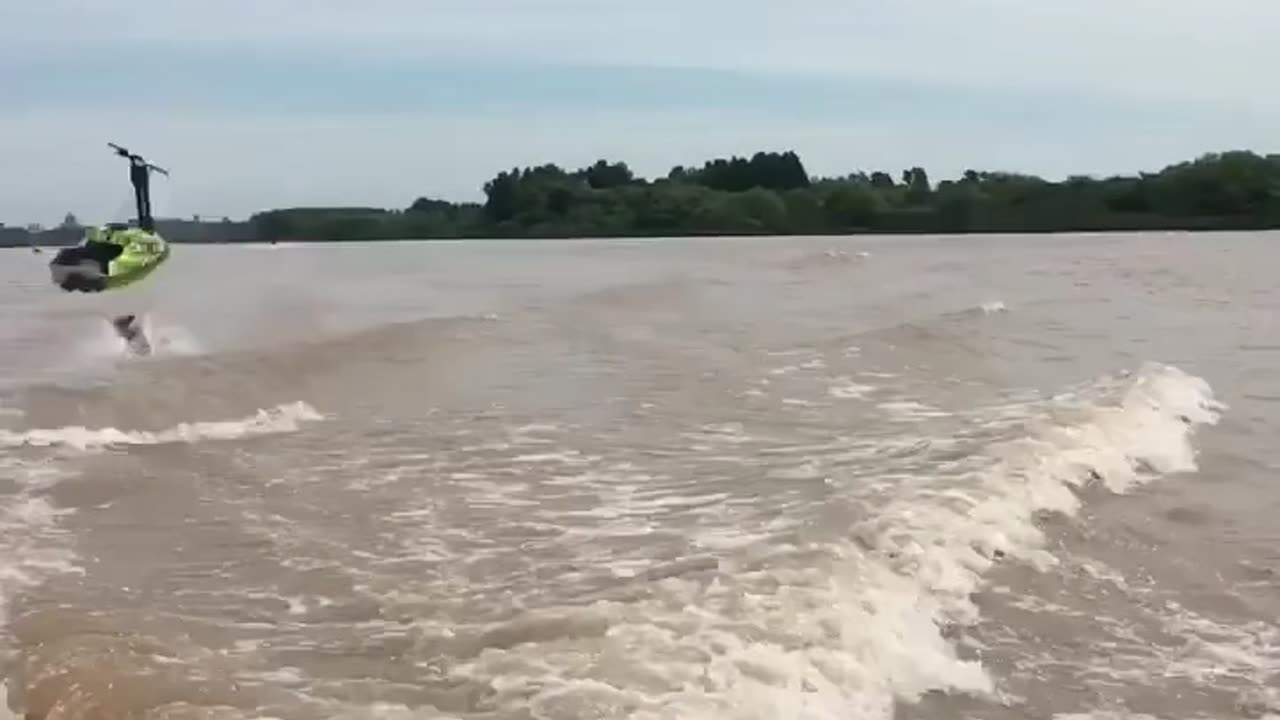 Jet Ski Rider Wipes Out Attempting Backflip