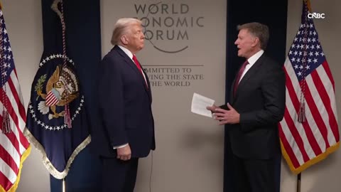 🚩 Joe Kernen interviews President Trump in Davos