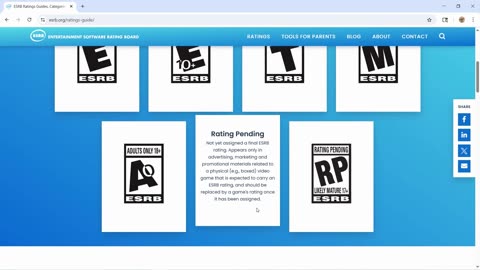 The "Entertainment Software Rating Board"