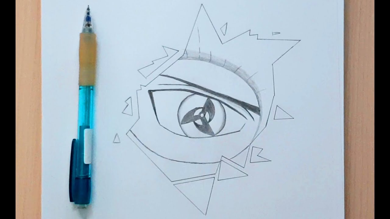 how to draw Obito's eye ｜ drawing obito eye by one pencil