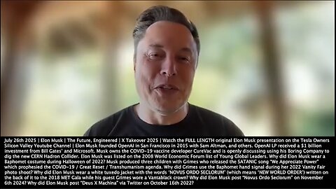 Elon Musk | "You Could Upload Your Memories...a Saved Version of Yourself. Download That Into a New Clone Body. Download That Into a Robot Body Or A Clone Version of Your Original Self. A Form of Immortality." - 7/26/2025