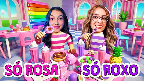 COMENDO TUDO ROSA E ROXO POR UM DIA INTEIRO