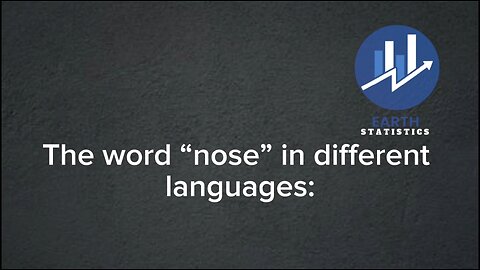 The word “nose” in different languages