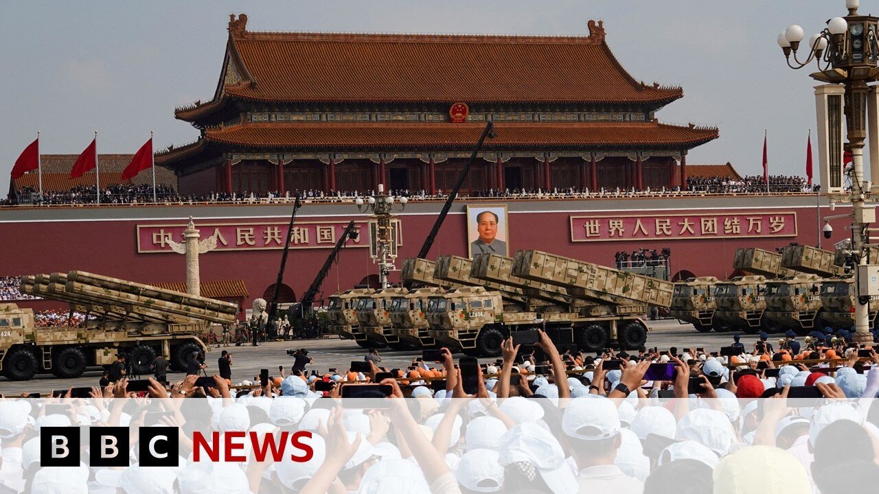 China unveils new weapons in massive parade attended by Vladimir Putin and Kim Jong Un | BBC News
