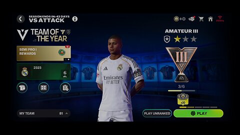 I played for the first time