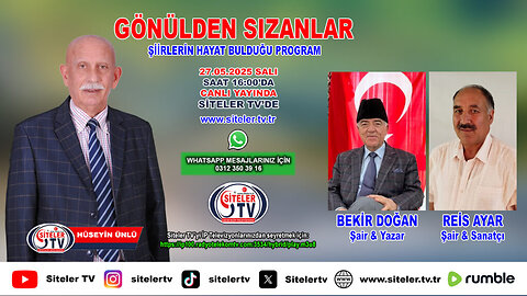 Hüseyin Ünlü İle Gönülden Sızanlar Şiir Programı 3. Bölüm Bekir Doğan Siteler TV