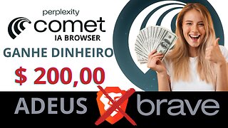 Perplexity Comet Browse - IA GRATIS - Esqueça o Brave e o Chrome - Ganhe Dinheiro