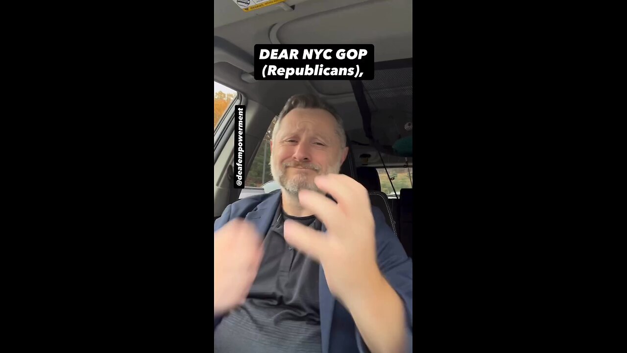 ASL only - I need all NY voters’ attention