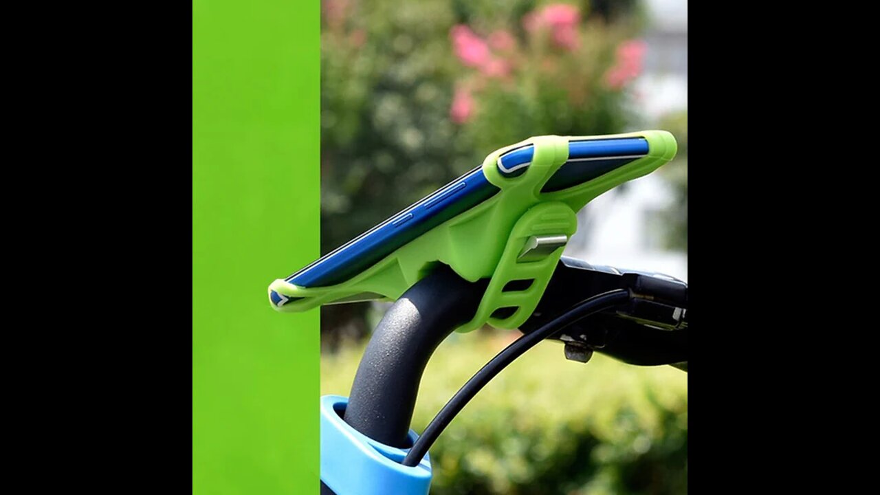 Adjustable Bicycle Phone Holder, with Simple Installation, Elastic Silicone, Stable Fixing