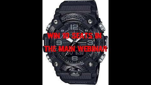 G-Shock Carbon Mudmaster MINI #1 FOR 10 SEATS IN THE MAIN WEBINAR