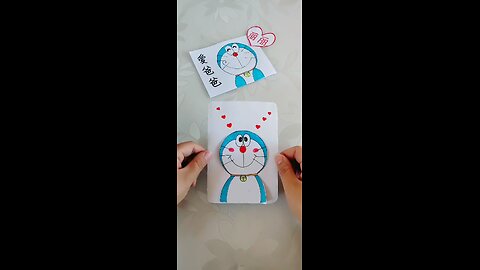 2min craft - lat's give your child there loving charector card made by you