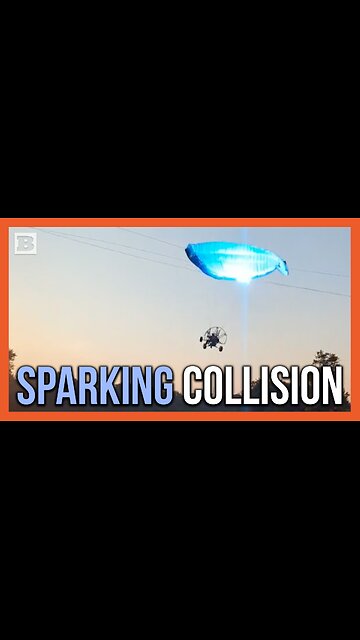 "Oh No!" Sparks Fly as Paraglider Collides with Power Lines