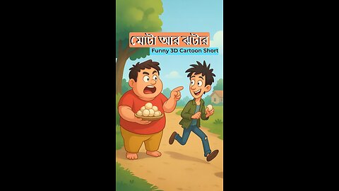 মোটা আর ঝটার রসগোল্লা লড়াই Funny 3D Cartoon Shorts