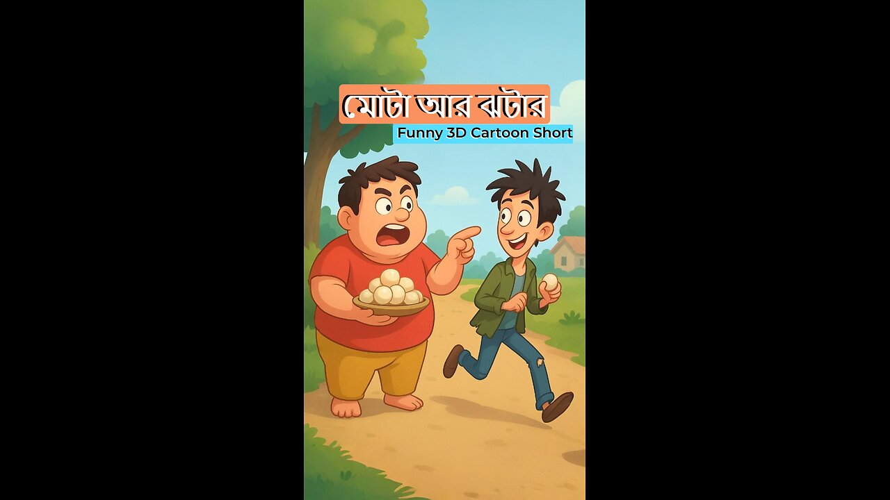 মোটা আর ঝটার রসগোল্লা লড়াই Funny 3D Cartoon Shorts