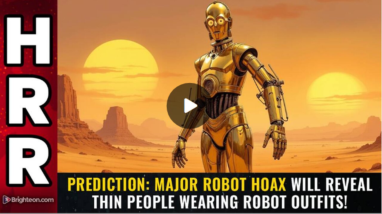 PREDICTION: Major robot HOAX will reveal thin people wearing robot outfits!