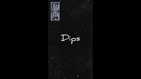 Dips clip of my push workout … accountability