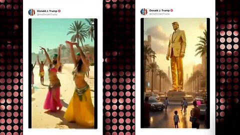 Why Did Trump Repost Bizarre AI Video With Bearded Belly Dancers & Giant Golden
