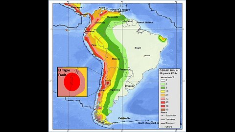 SOUTH AMERICA IS GRAVE DANGER WITH THE EL TIGRE FAULTLINE BECOMING VERY ACTIVE!