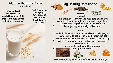 Healthy Oats Recipe