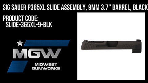 Sig Sauer P365XL Slide Assembly, 9mm 3.7" Barrel, Black - SLIDE-365XL-9-BLK