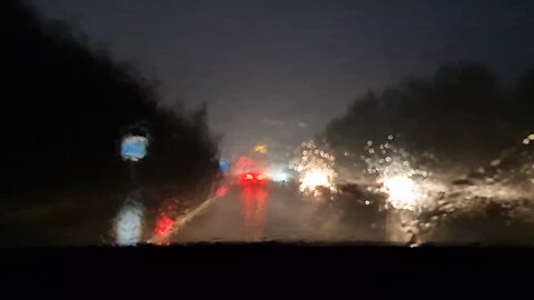 Driving during Storm Goretti, UK