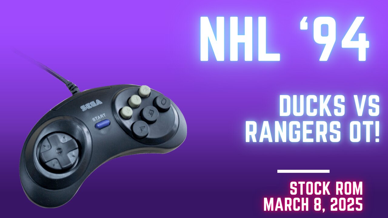 NHL '94 OVERTIME MADNESS! Ducks vs. Rangers (Sega Genesis)