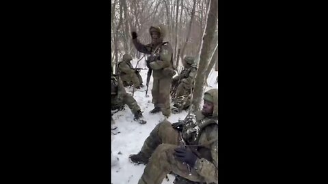 Afro-Russians dancing before storming positions