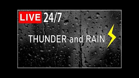 Open Cabin Window Rain Thunderstorm Sounds for Deep Sleep - 1 Hour Window Rain and Thunder