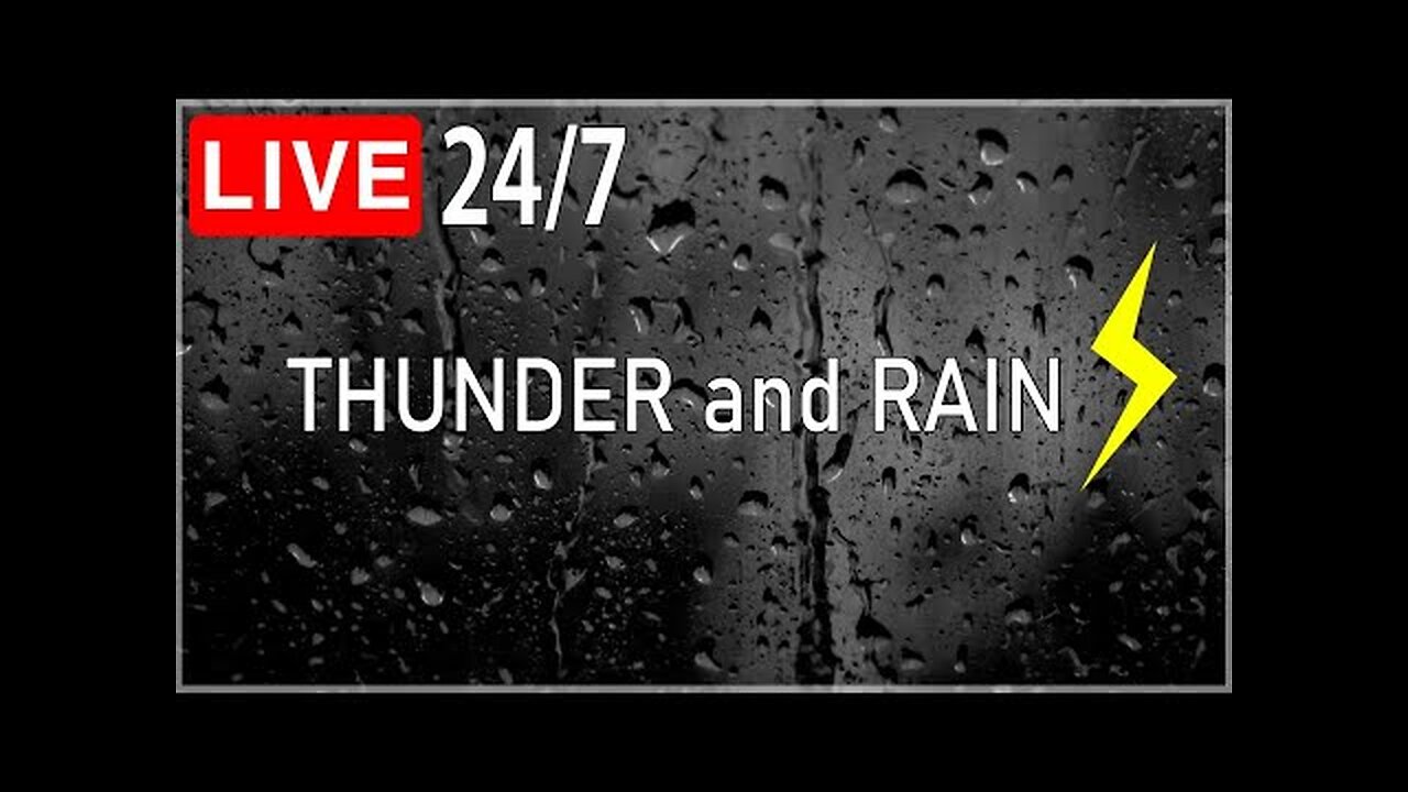 Open Cabin Window Rain Thunderstorm Sounds for Deep Sleep - 1 Hour Window Rain and Thunder