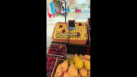 Aesthetic Street Fruit Cart in Pakistan 🍎🍇 | Pure Vibes & Colors of Life