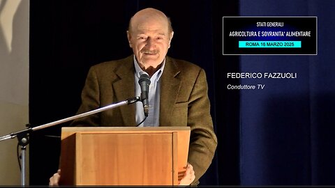 Conferenza Agricoltura e Sovranità alimentare: intervento di Federico Fazzuoli, autore Tv