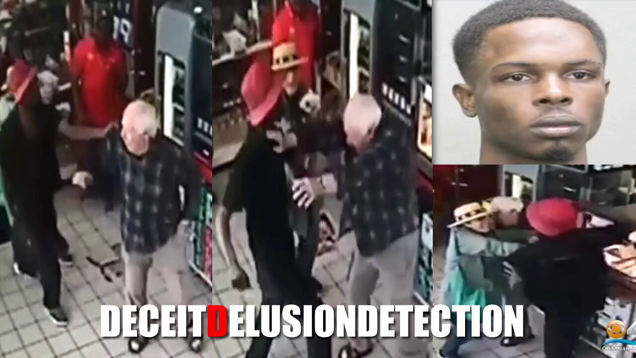 Florida black man attacks a white elderly couple with a metal pole inside a gas station