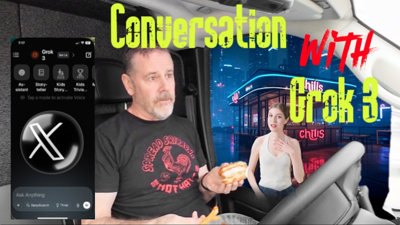 I have an AI conversation with Ara From Grok 3 at Chili's Restaurant