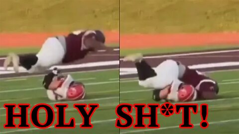SCUMBAG football player FRACTURES SPINE of opposing player in SHOCKING VIDEO on DIRTY PLAY!