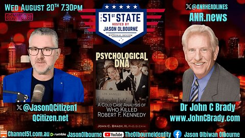 The 51st State: With Forensic Psychologist Dr John Brady: MK Ultra - Mind Control \to Epstein