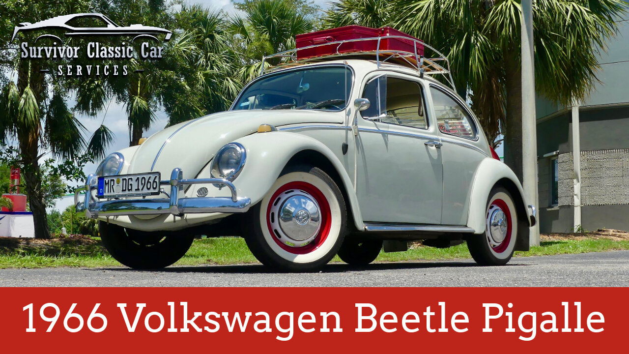Ultra rare 66 VW Beetle with full red Pigalle interior package and many extras!