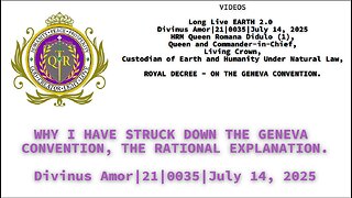 WHY I HAVE STRUCK DOWN THE GENEVA CONVENTION, THE RATIONAL EXPLANATION.